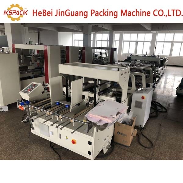 400/Min Paper Corrugated Box Folder Gluer Machine Automatic Feeding Whith PLC