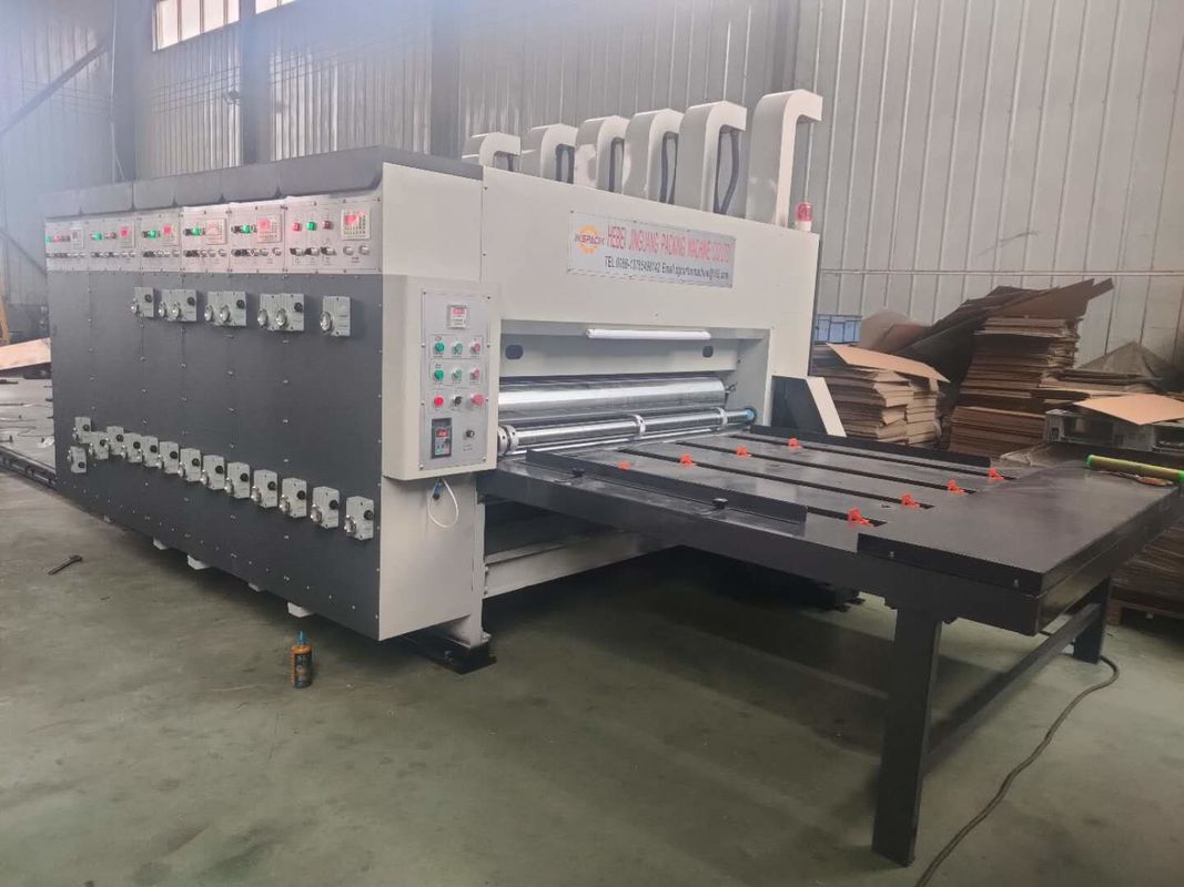 Single Pass Express Packing Carton Box Printing Machine Chain Feeding