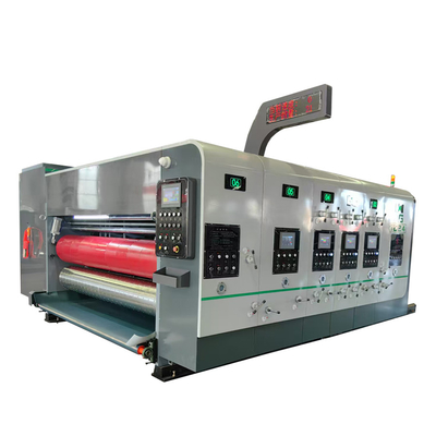 Impresora automática flexo de 4 colores, cortadora de matrices, máquina de cartón ondulado