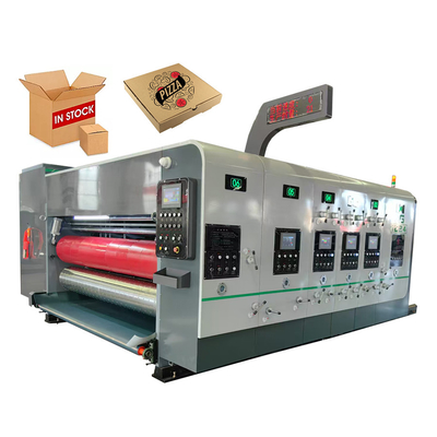 Caja de cartón corrugado Flexo Impresión de corte a presión máquina de embalaje de ranuras máquina automática de impresión de cajas