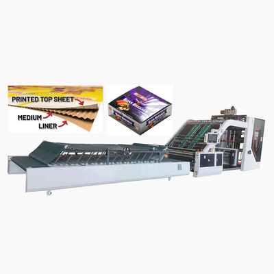 Caja de cartón haciendo máquina de laminación de flauta totalmente automática para cartón de 3 y 5 pli