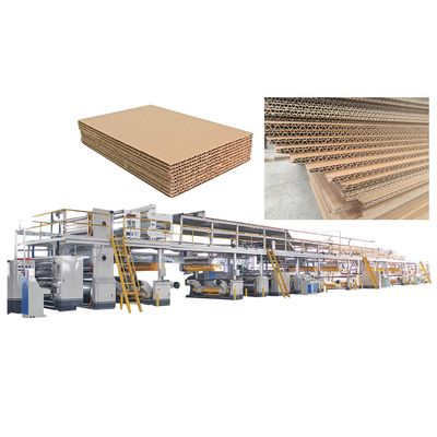 Línea de producción de cartón de cartón corrugado de 3 5 7 plies de cartón corrugado automática de 5 capas de cartón corrugado